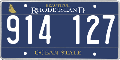 RI license plate 914127
