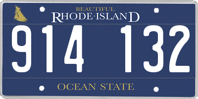 RI license plate 914132