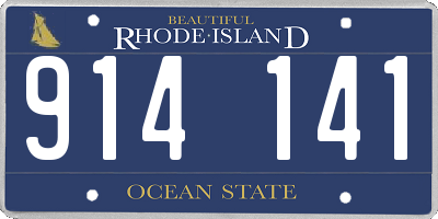 RI license plate 914141