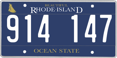 RI license plate 914147