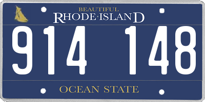 RI license plate 914148