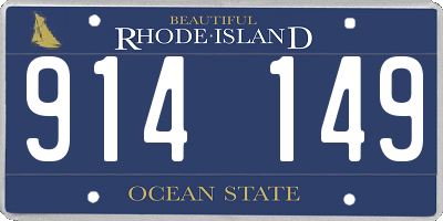 RI license plate 914149
