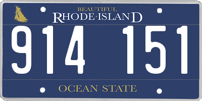 RI license plate 914151