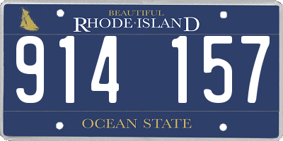RI license plate 914157