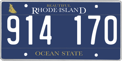 RI license plate 914170