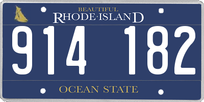RI license plate 914182