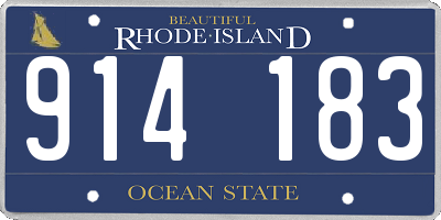 RI license plate 914183