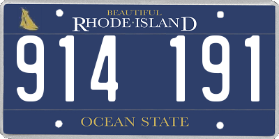 RI license plate 914191
