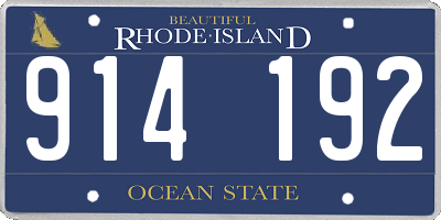 RI license plate 914192