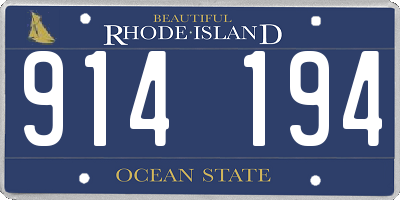 RI license plate 914194