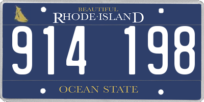 RI license plate 914198
