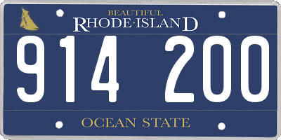 RI license plate 914200