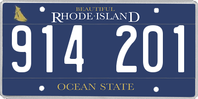 RI license plate 914201