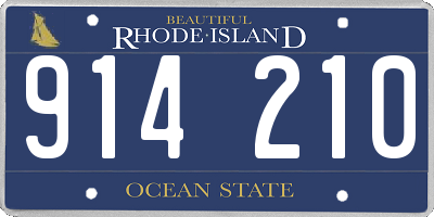 RI license plate 914210