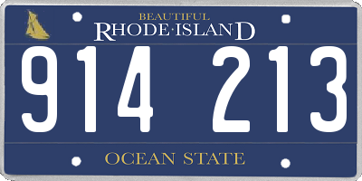 RI license plate 914213