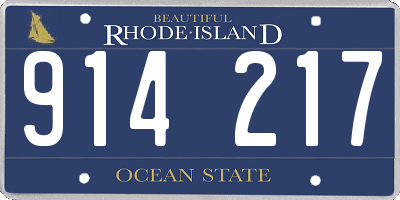 RI license plate 914217