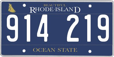 RI license plate 914219