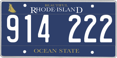 RI license plate 914222
