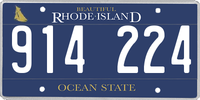 RI license plate 914224