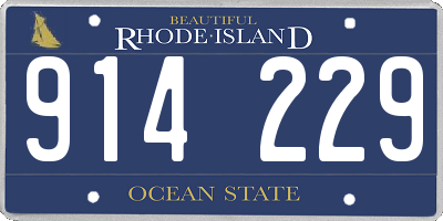 RI license plate 914229