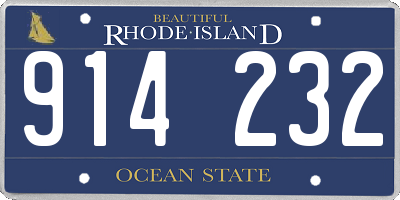 RI license plate 914232