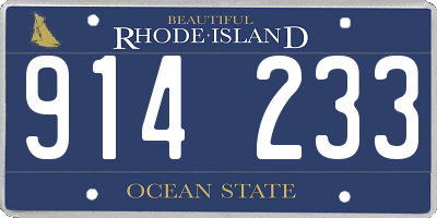 RI license plate 914233