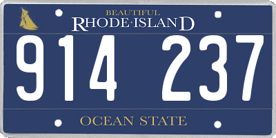 RI license plate 914237