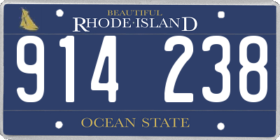 RI license plate 914238