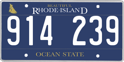 RI license plate 914239