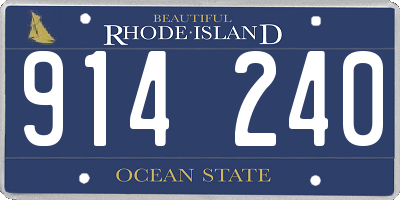 RI license plate 914240