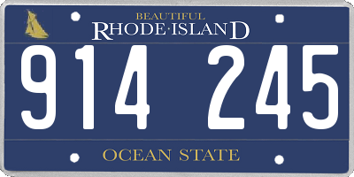 RI license plate 914245