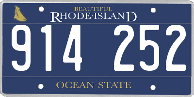 RI license plate 914252