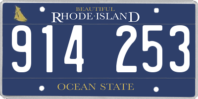 RI license plate 914253