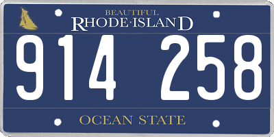 RI license plate 914258