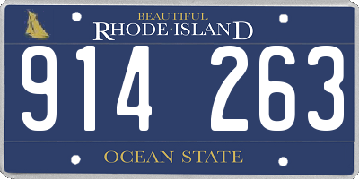 RI license plate 914263