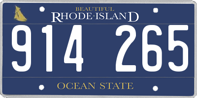 RI license plate 914265