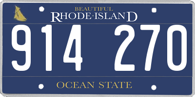 RI license plate 914270
