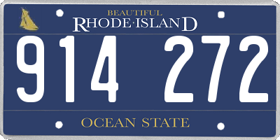 RI license plate 914272