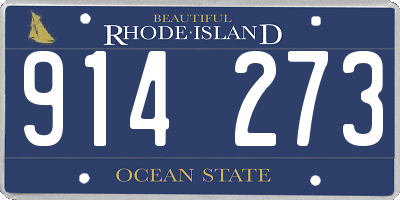RI license plate 914273