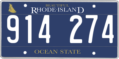 RI license plate 914274