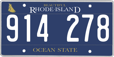 RI license plate 914278