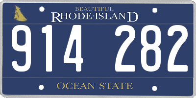 RI license plate 914282