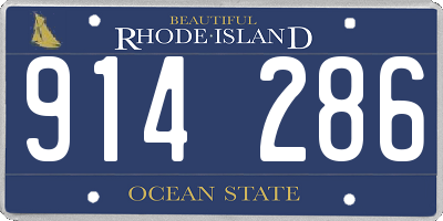 RI license plate 914286