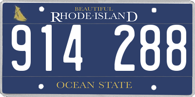 RI license plate 914288