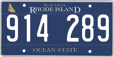 RI license plate 914289