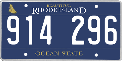 RI license plate 914296
