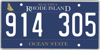 RI license plate 914305