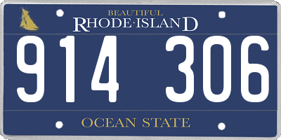 RI license plate 914306