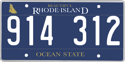 RI license plate 914312