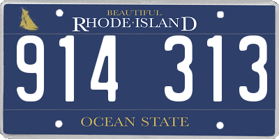 RI license plate 914313